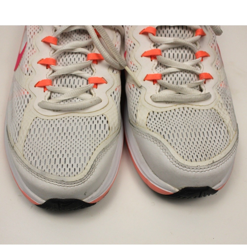 Nike Dual Fusion Run 3 Womens 9 White Pink Orange Running Shoes Sneakers - Picture 7 of 11